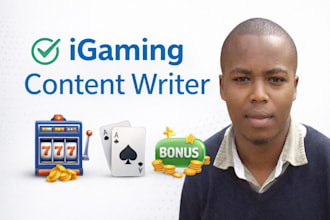 write igaming content for your website