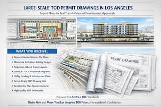 prepare large scale tod permit drawings in los angeles