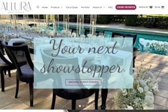design wix event furniture website event decor wedding decor event props website
