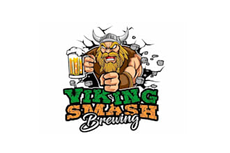 create attractive and imagination viking logo design
