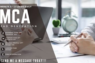 generate exclusive mca leads, mca facebook ads, mca google ads, mca video ads