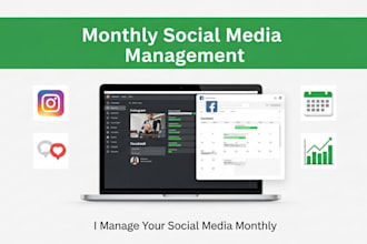 manage your social media monthly