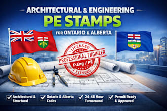do architectural engineer pe stamp for ontario and alberta