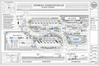 deliver pe stamped transportation hub site plans in atlanta