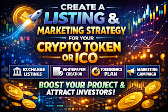 create a listing and marketing strategy for your crypto token or ico