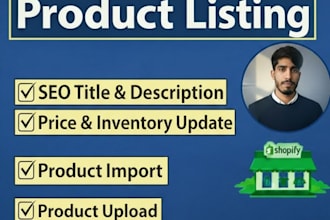 do professional product listing, updating and inventory