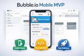 build a bubble io mobile app mvp