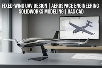 provide fixed wing uav design aerospace engineering solidworks modeling uas cad