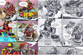 create comic strip illustration for your needs