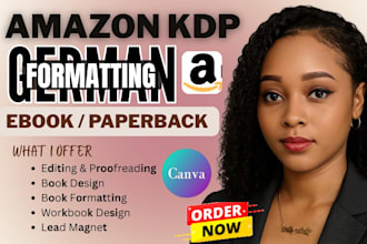 format german ebook, paperback formatting,layout design, german workbook design