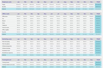 create excel expense dashboard with budget, actual and variance analysis