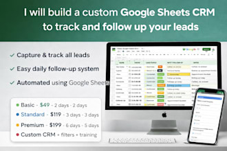 build a custom google sheets CRM to track and follow up your leads