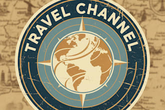 design a classic vintage travel channel logo