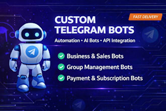 develop a professional telegram bot for any purpose