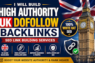 build high authority UK dofollow backlinks and SEO link building services