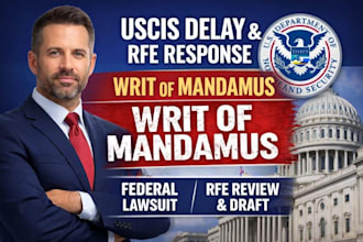 draft uscis writ of mandamus for delays and review rfe response