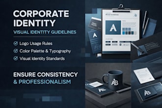 create corporate branding and visual identity guidelines