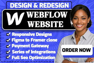 design, redesign webflow website, figma to webflow or framer, webflow seo expert