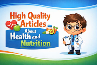 write high quality articles about health and nutrition