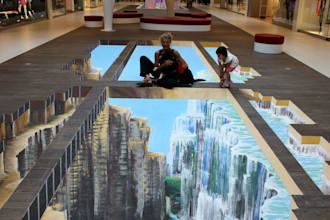 create mind bending 3d floor illusions street art and outdoor murals