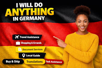 assist with all online tasks in germany as a virtual or personal assistant