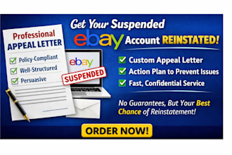write a policy compliant ebay account reinstatement appeal letter, ebay reopen