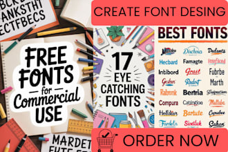create custom font design or typeface in ttf and otf format