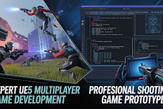 develop multiplayer unreal engine 5 game prototype, shooting game mechanics ue5