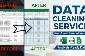 clean and format messy excel data,fix errors and duplicates