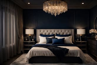 create a minimalistic modern bedroom layout online