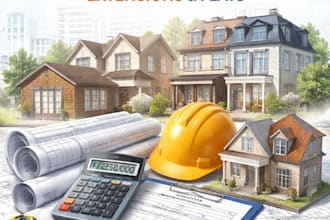 do uk planning permission drawings, loft conversion and house extension