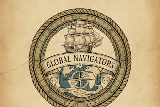 design a timeless vintage navigation logo