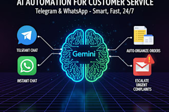 create ai chatbot for telegram or whatsapp customer service