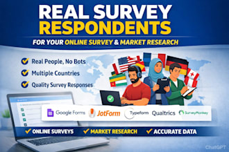 provide real survey respondents for online survey or any online form