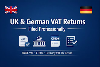 file your uk hmrc vat return professionally, ct600, germany vat tax return