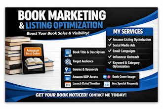 do book marketing, book listing for author