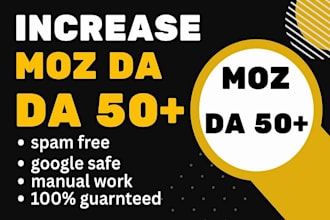 increase da 50 dofollow contextual backlinks for off page seo