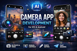 develop responsive camera, scanning app, face recognition and detection app