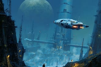 create visually stunning space and sci fi art illustrations