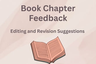 review your book chapter and give real reader feedback