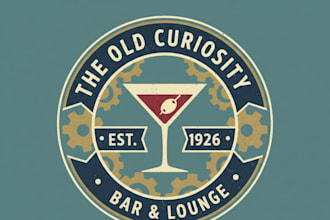 design a classy vintage bar logo for your brand