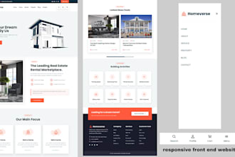 create a clean and responsive front end website