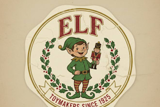 design a mystical vintage elf logo for your brand