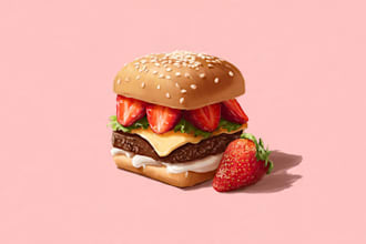 draw any food illustration you want
