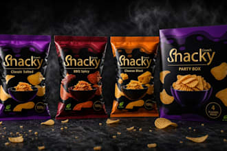design premium snack and nut packaging for your food brand