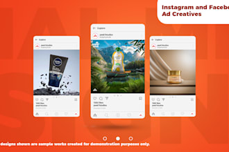 design instagram and facebook ad creatives for brands