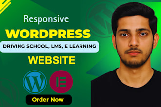 design driving school, lms and elearning wordpress website