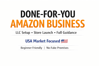 done for you amazon business llc setup and store launch
