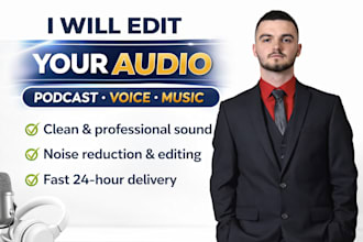 clean and edit your audio for clear professional sound
