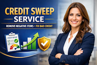 do professional credit sweep to remove negative items and fix bad credit